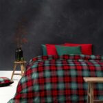 Κουβέρτα Fleece Μονή 150X220 Nima Home Nolla Κόκκινο/Πράσινο